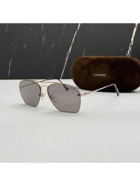 NEW TOM FORD WHELAN TF505 28E GOLD/GRAY WOMEN AVIATOR SUNGLASSES TOM FORD FT0505